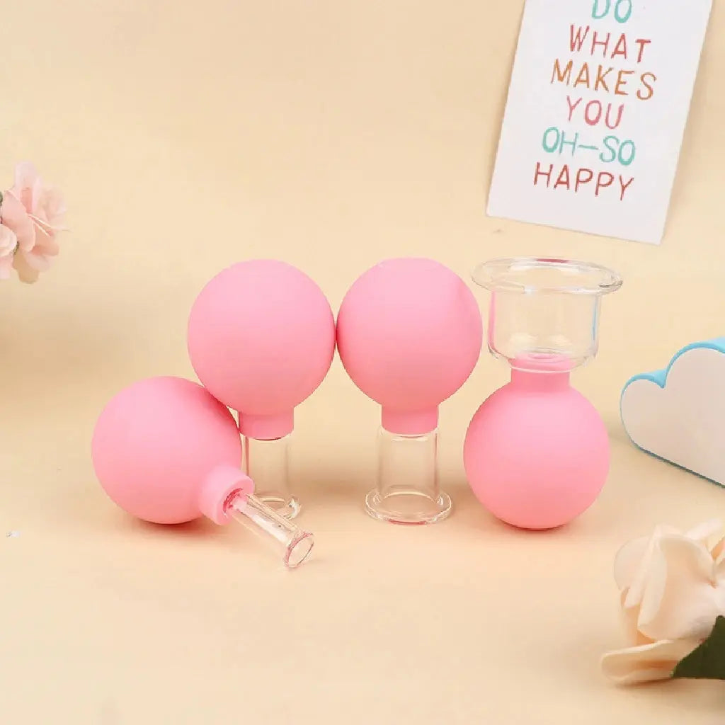 Kit de Ventosa de Vidro Anticelulite para Lifting Facial e Massagem Zaya