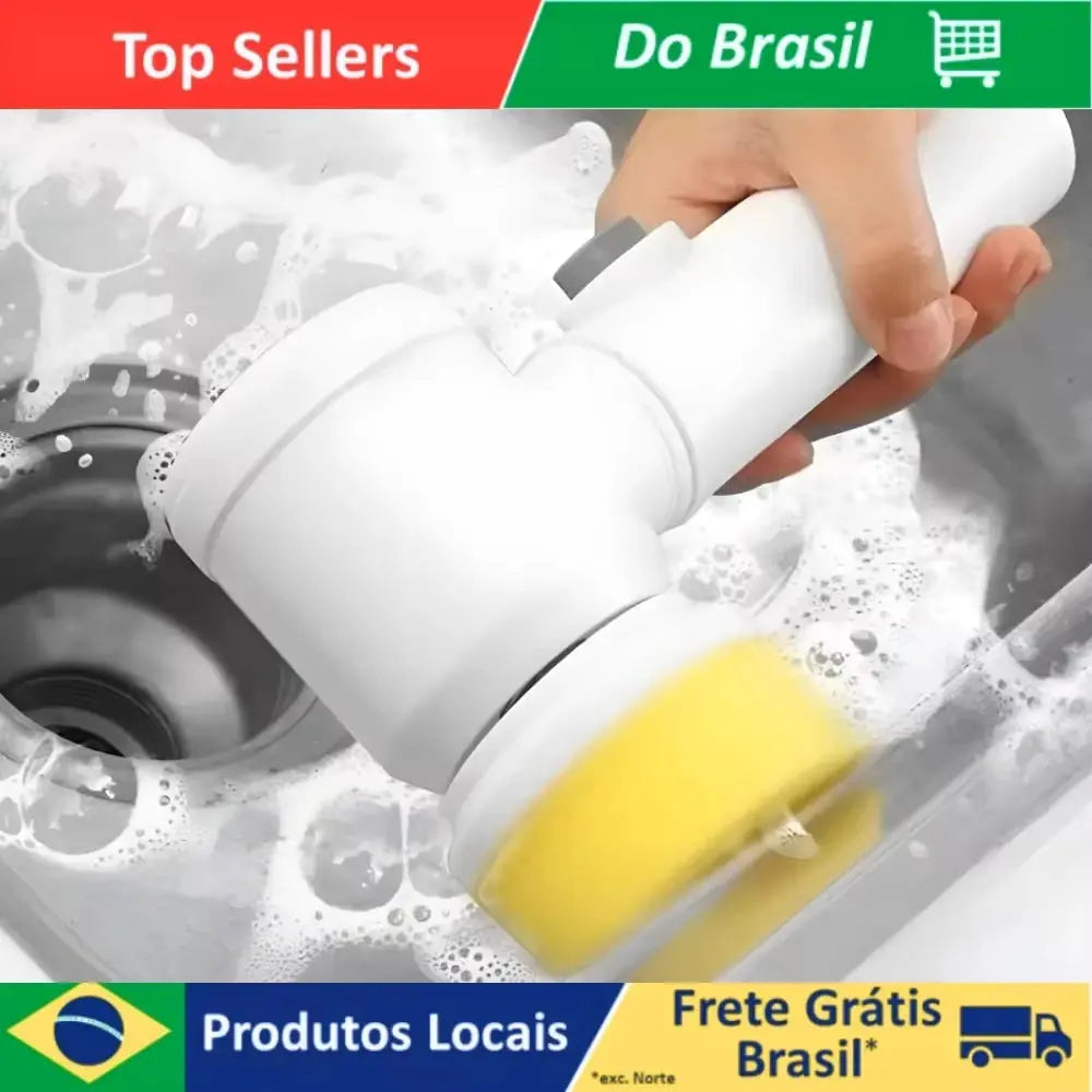 Chega de Sofrer na Faxina – Escova 5 em 1 que Deixa Tudo Brilhando sem Esforço vivariso