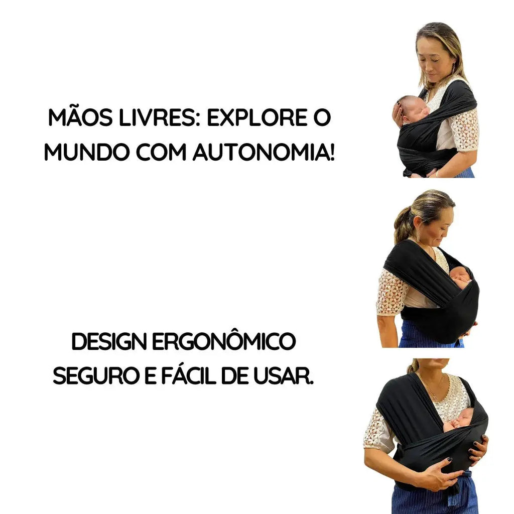 Baby Sling Ergonomico Ajustável Até 20kg - Resistente e Respirável para Maternidade - Vivariso