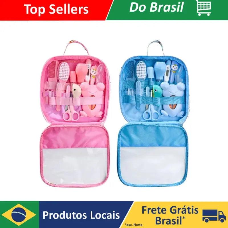 Kit de Cuidados com a Higiene Infantil - Cabelo, Unhas, Termômetro, Escova, Trensadora e Tesoura Zaya