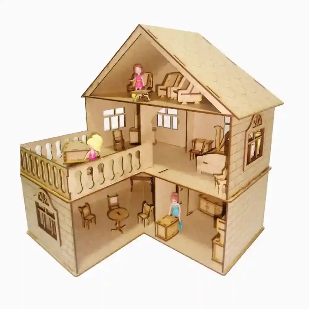 Kit de Bonecas House + 21 Móveis Polly July Natural - Darama Zaya