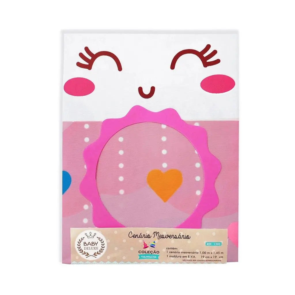 Cenario Mesversário Fotos Baby Sheet 0 - 12 Meses Lilas com Quadro, Ideal para Presente Natalino - Vivariso