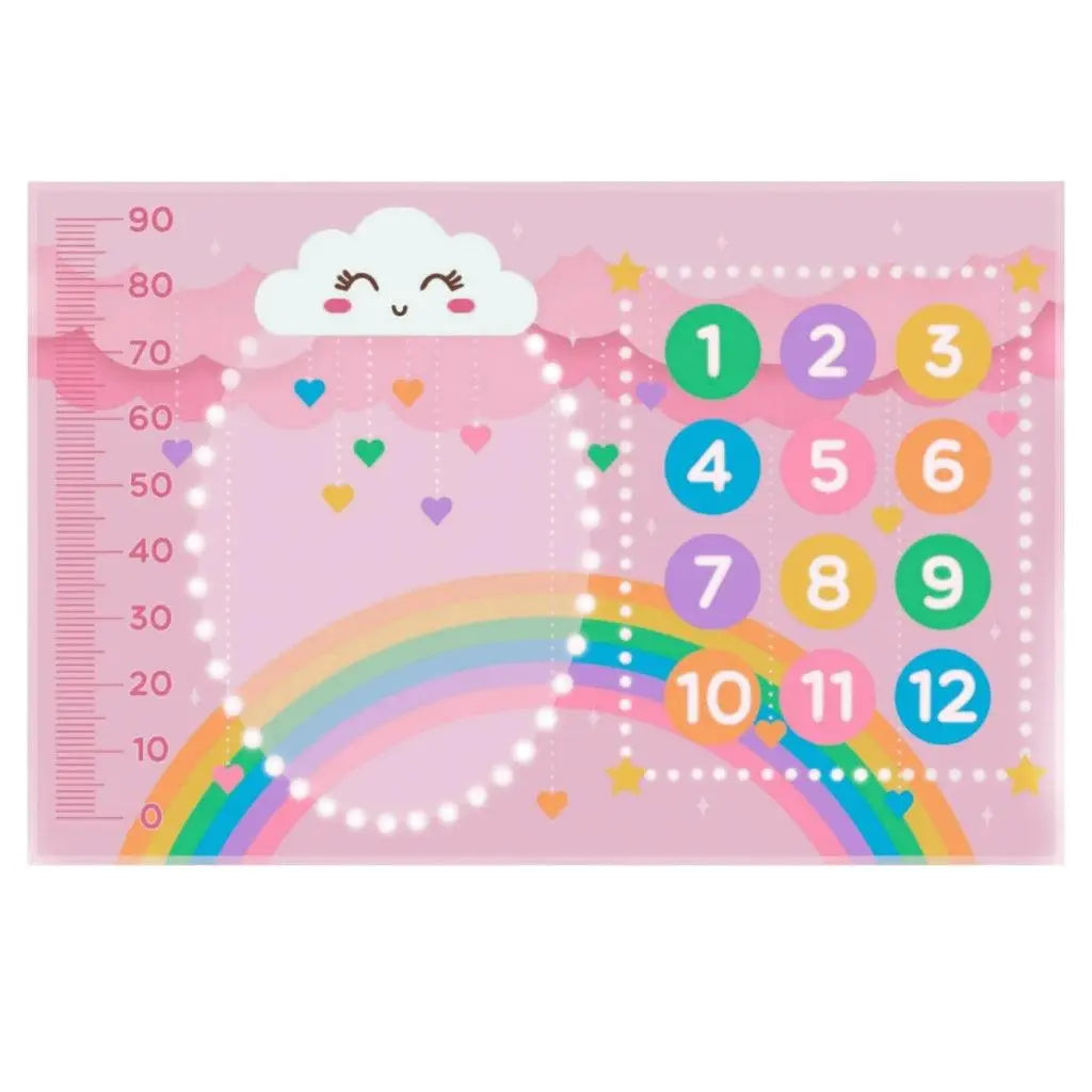 Cenario Mesversário Fotos Baby Sheet 0 - 12 Meses Lilas com Quadro, Ideal para Presente Natalino - Vivariso