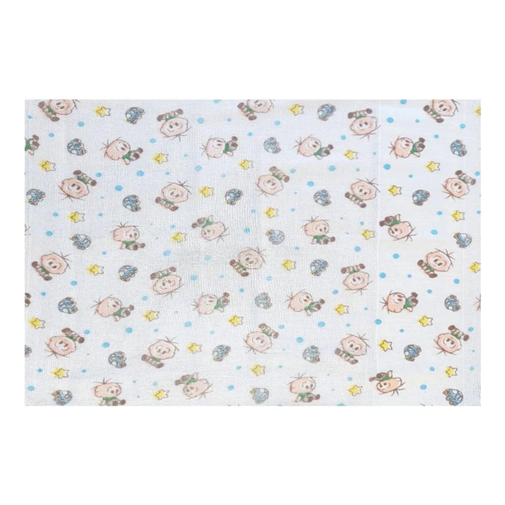 5 Bolsas de Travesseiro de Algodão 100% para Bebê Menino - Azul, Extra Mole e Alta Absorção Zaya