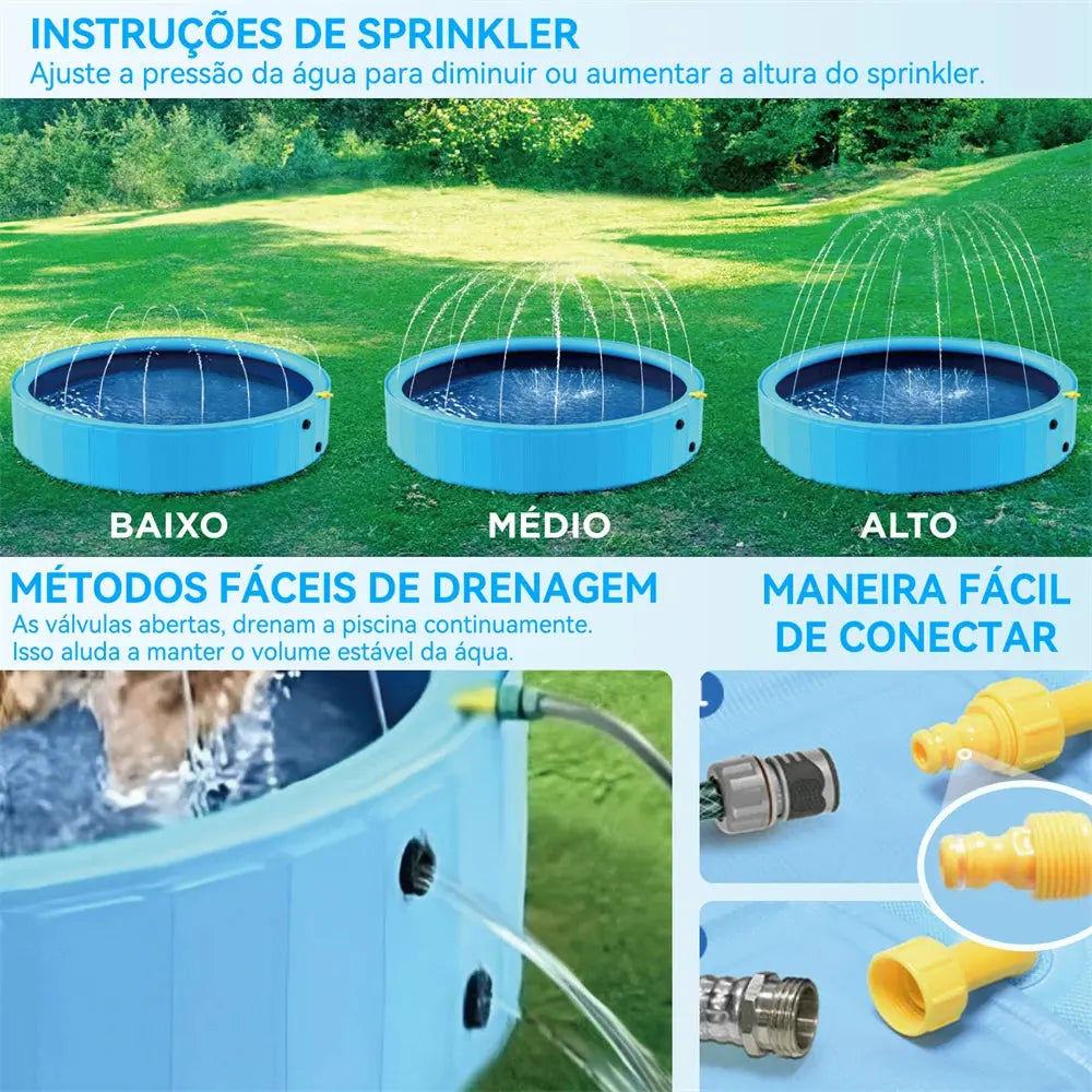 PVC Water Spray Pad para Cachorro - Brinquedo Interativo para Verão na Praia ou Gramado - Vivariso
