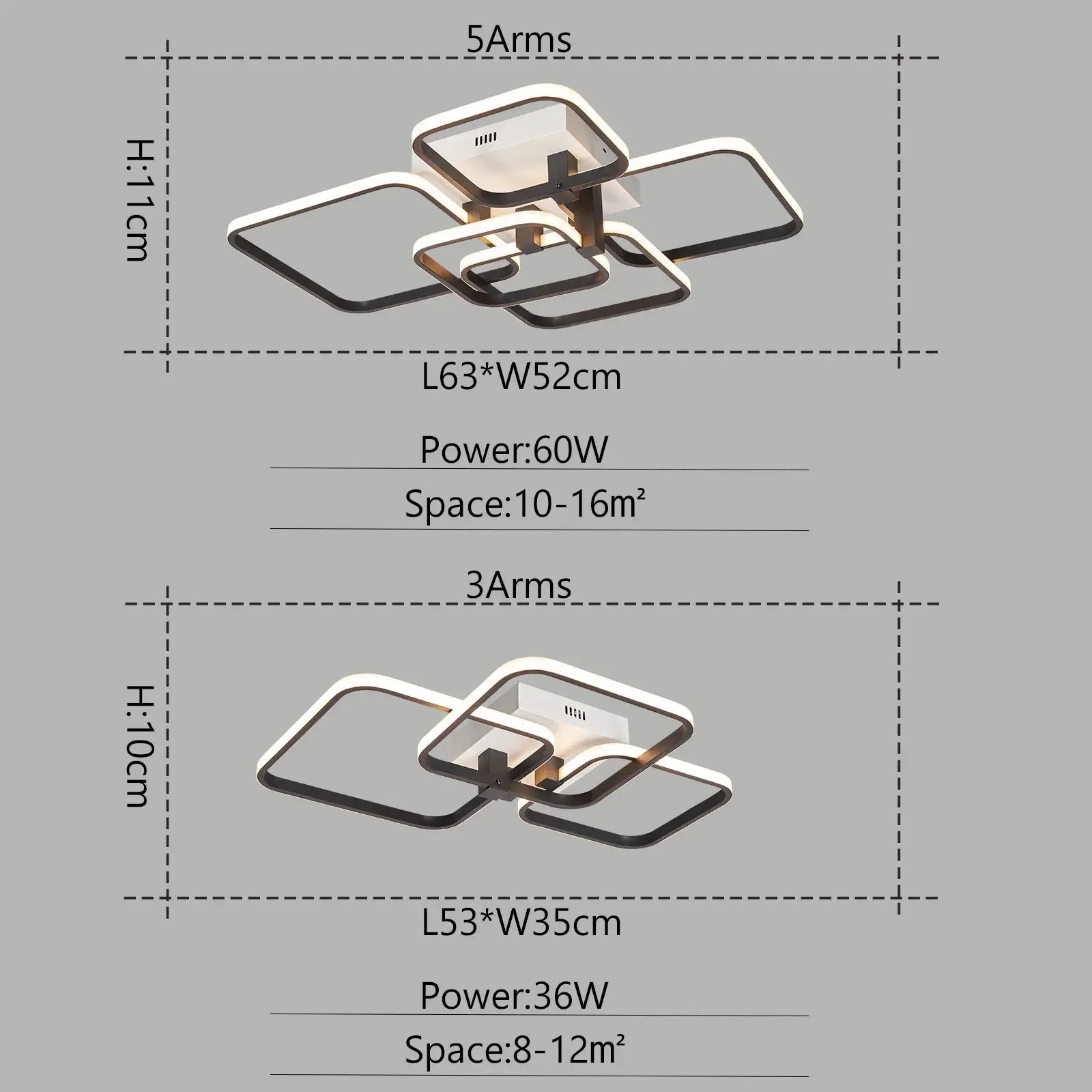 Luminária de Teto LED Moderna | Plafon Inteligente com Controle Remoto e Dimmable para Quarto e Sala - Vivariso