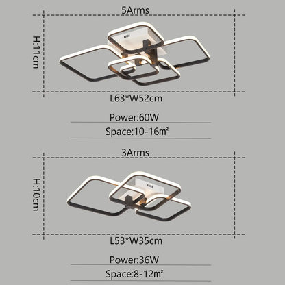 Luminária de Teto LED Moderna | Plafon Inteligente com Controle Remoto e Dimmable para Quarto e Sala - Vivariso