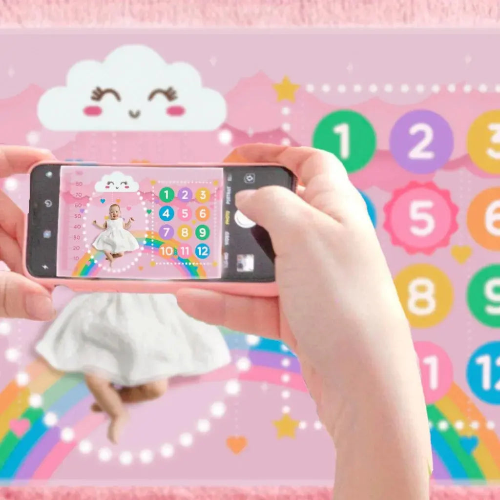 Cenario Mesversário Fotos Baby Sheet 0 - 12 Meses Lilas com Quadro, Ideal para Presente Natalino Zaya